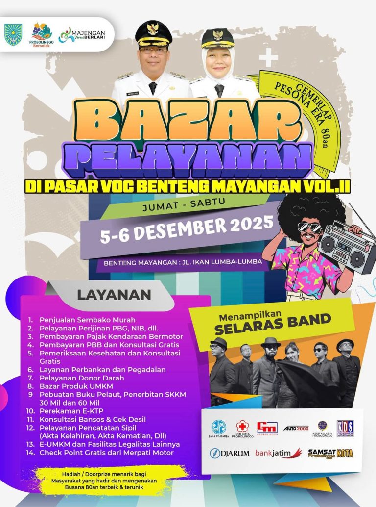 BAZAR PELAYANAN DI PASAR VOC BENTENG MAYANGAN VOL. II DIGELAR 5–6 DESEMBER 2025