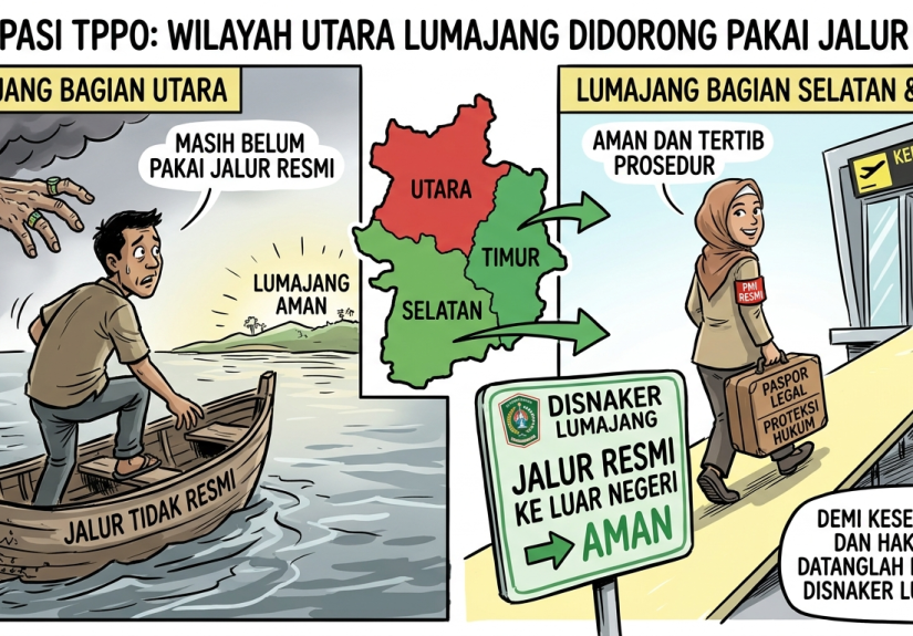 Antisipasi Sindikat TPPO, Disnaker Lumajang Warning Warga Wilayah Utara Gunakan Jalur Migrasi Resmi