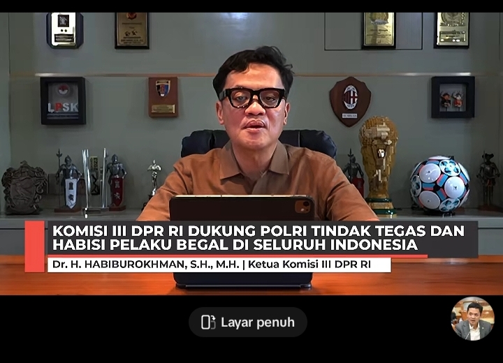 Akhirnya DPR RI Bersuara: Komisi III Desak Polri Tindak Tegas Begal yang Makin Brutal