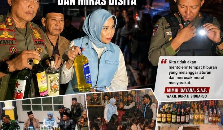 Wabup Sidoarjo Pimpin Razia Besar di Eks Tol HK Jabon, Puluhan LC Diamankan dan Miras Disita