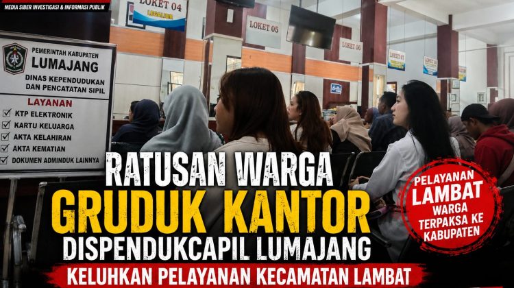 Ratusan Warga Gruduk Kantor Dispendukcapil Lumajang, Keluhkan Pelayanan Kecamatan Lambat