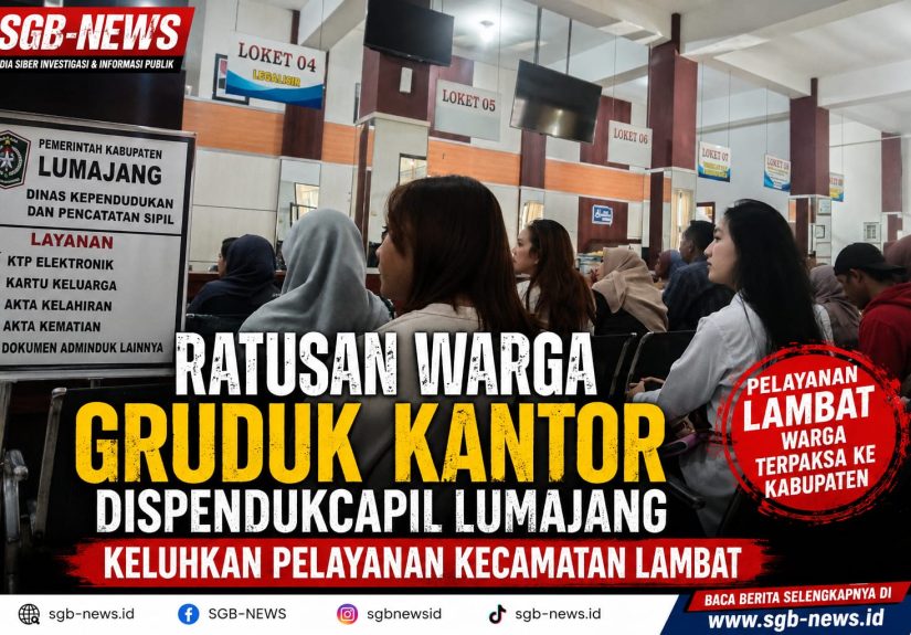 Ratusan Warga Gruduk Kantor Dispendukcapil Lumajang, Keluhkan Pelayanan Kecamatan Lambat