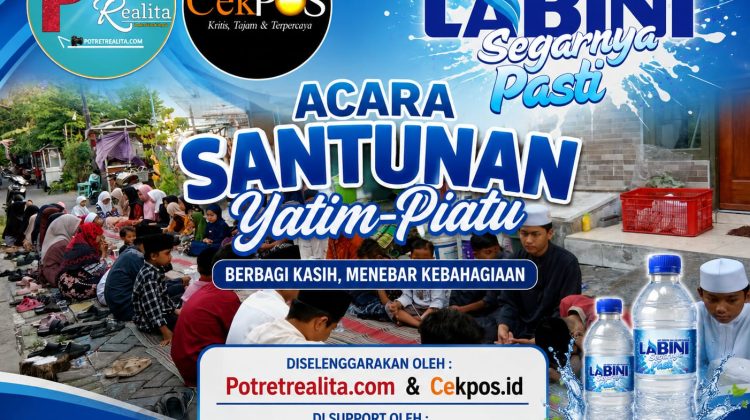 Potretrealita.com dan Cekpos.id Gelar Santunan Anak Yatim Piatu, Wujud Nyata Kepedulian Sosial Insan Pers